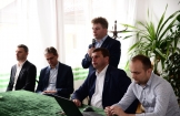 MARSZAŁEK WOJEWÓDZTWA ŚWIĘTOKRZYSKIEGO - ADAM JARUBAS  I STAROSTA POWIATU STASZOWSKIEGO – MICHAŁ SKOTNICKI Z WIZYTĄ  W POŁAŃCU